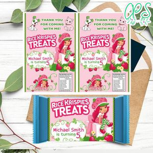 Strawberry Shortcake Rice Krispies Treats Template Printable Instant Download