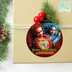 Descendants Rise Of The Red Circle Sticker Template Customizable To Print At Home Instant Download