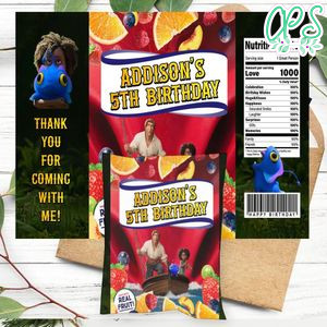 Sea Beast Birthday Party Fruit Snack Bag Digital File Printable Instant Download