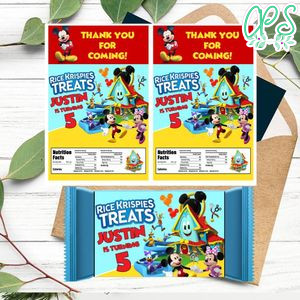 Mickey Mouse Funhouse Rice Krispies Treats Template Printable Instant Download