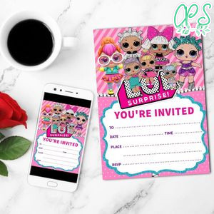 Lol Surprise Doll Fill In Blank Mobile Invite Customizable Template Instant Download