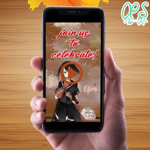 Kurome Birthday Video Invitation Digital Template Customizable Instant Download