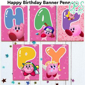Kirby Banner Pennant Digital File Template Instant Download