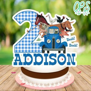 Little Blue Truck Cake Topper Template Printable Instant Download