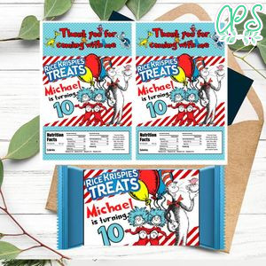 Dr. Seuss Rice Krispies Treats Template Printable Instant Download