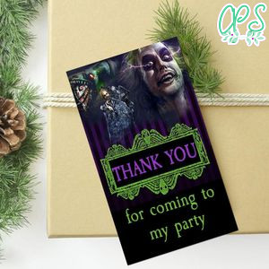 Beetlejuice 2 Thank You Tag Customizable Template To Print At Home Instant Download