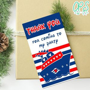 Disney Cruise Thank You Tag Customizable Template To Print At Home Instant Download