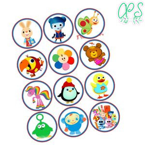 Baby First Tv Cupcake Toppers Template Printable Instant Download