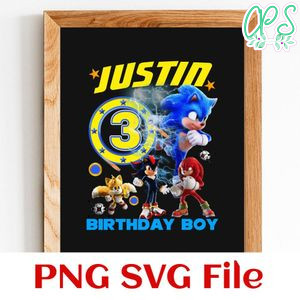 Sonic Birthday 3 Customer request PNG file template