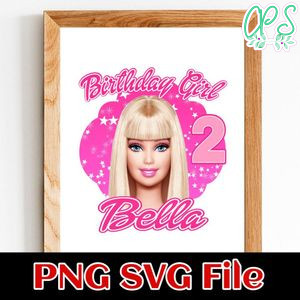 Barbie Birthday PNG file template