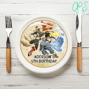 The Legend Of Korra Birthday Plate Template Customizable To Print At Home Instant Download