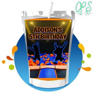 Sky zone Capri Sun Birthday Label Digital File Printable Instant Download