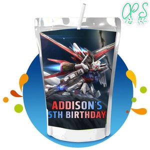 Gundam Capri Sun Birthday Labels Digital File Printable Instant Download