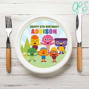 Noodle & Pals Birthday Plate Template Customizable To Print At Home Instant Download