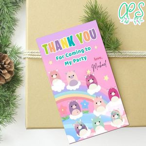 Squishmallow Thank You Tag Customizable Template To Print At Home Instant Download