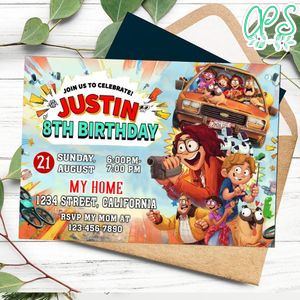 The Mitchells vs the Machines Invitation Customizable Template to Print at Home Instant Download