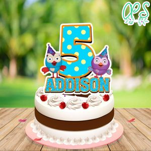 Giggle And Hoot Cake Topper Template Printable Instant Download