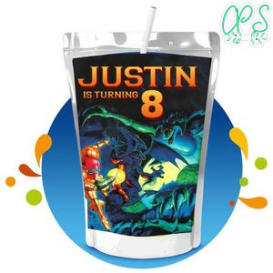 Super Metroid Capri Sun Birthday Labels Digital File Printable Instant Download