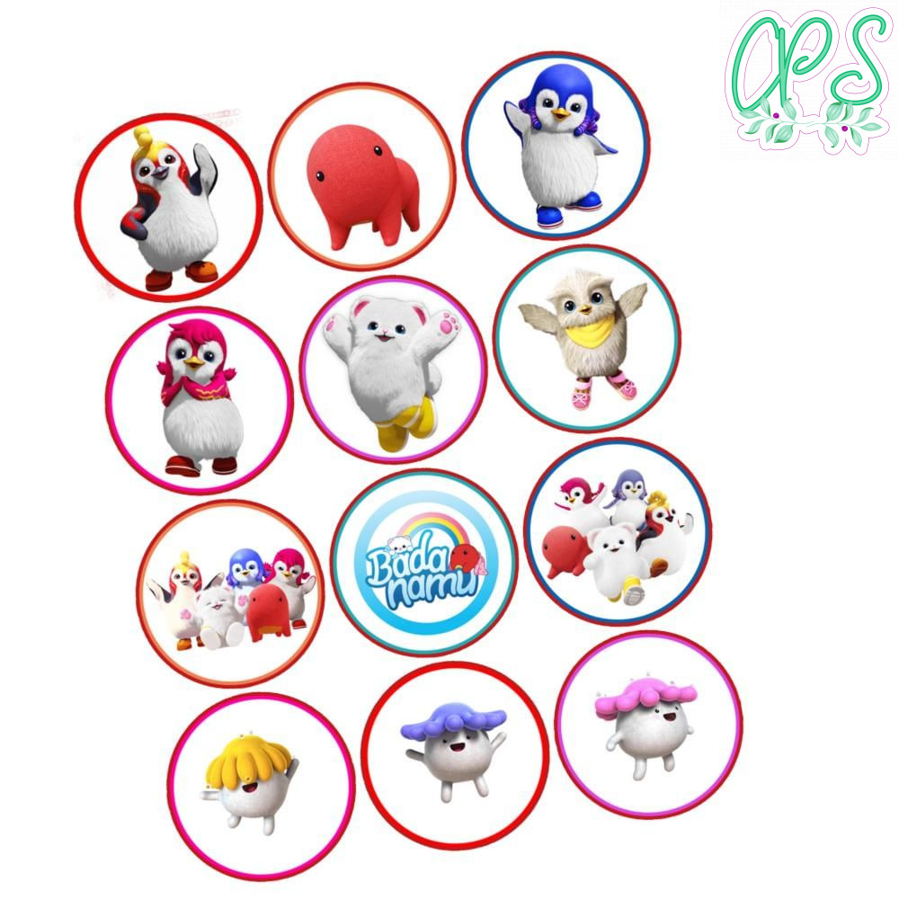 Badanamu Cupcake Toppers Template Printable Instant Download ...
