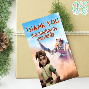 A Giant Adventure Thank You Tag Customizable Template To Print At Home Instant Download