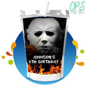 Michael Myers Capri Sun Birthday Label Digital File Printable Instant Download