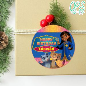 Mira Royal Detective Circle Sticker Template Customizable to Print at Home Instant Download