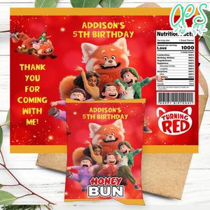 Turning Red Honeybun Snack Bag Digital File Printable Instant Download