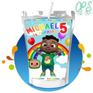 Cocomelon Cody Capri Sun Birthday Labels Digital File Printable Instant Download