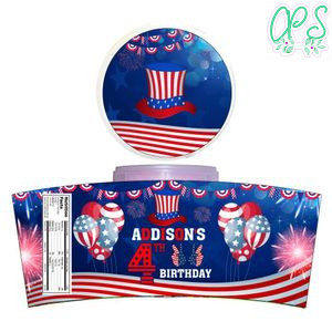 4th Of July Cotton Candy Label Template To Print At Home Instant Download