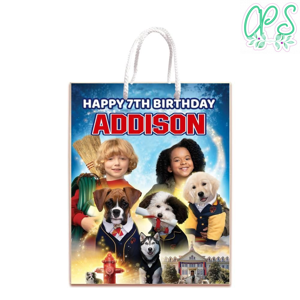 Pup Academy Gift Bag Label Template Printable Instant Download