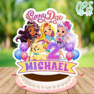 Sunny Day Cake Topper Template Printable Instant Download