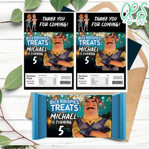 Hello neighbor Rice Krispies Treats Template Printable Instant Download