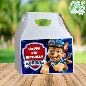 Chase Paw Patrol Gable Box Digital File Printable Instant Download