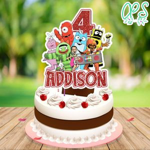 Yo Gabba Gabba Cake Topper Template Printable Instant Download