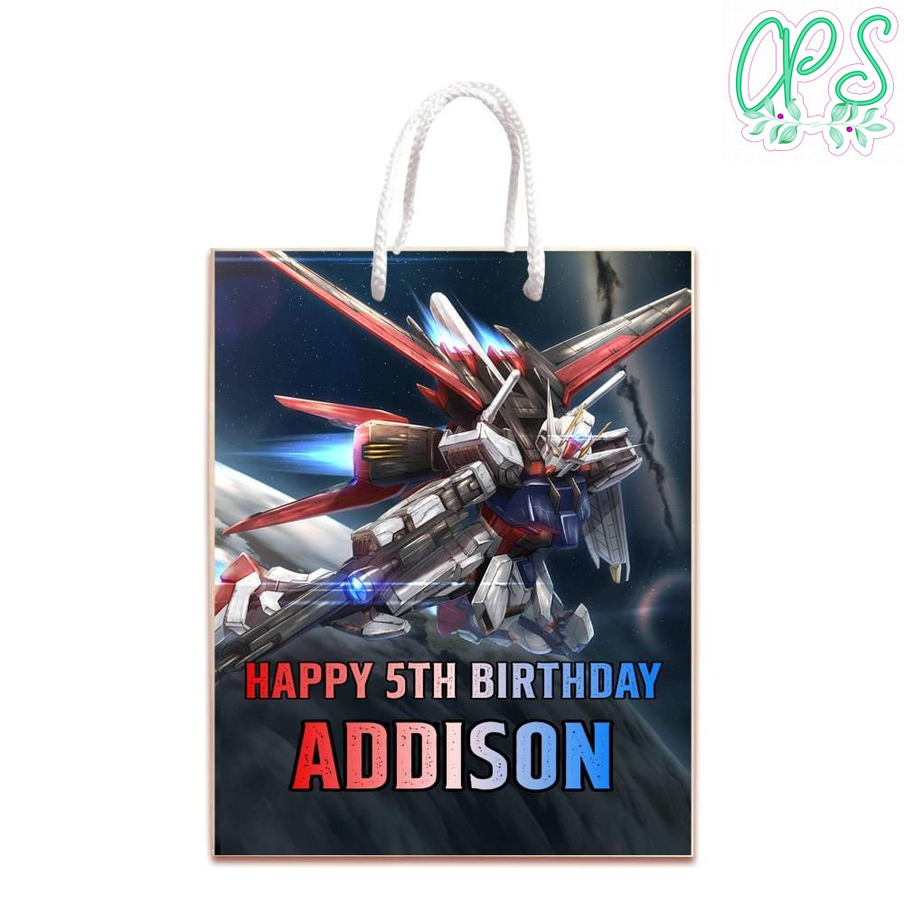 Gundam Gift Bag Label Template Printable Instant Download