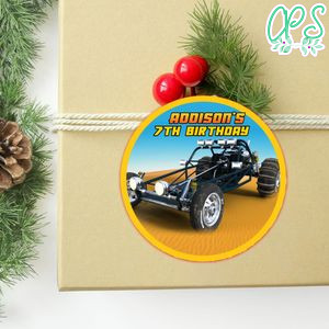 Sand Rail Circle Sticker Template Customizable to Print at Home Instant Download