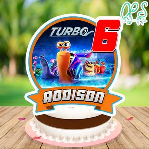 Turbo racing team Cake Topper Template Printable Instant Download