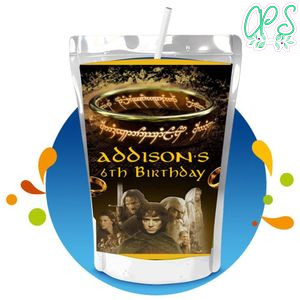 Lord of the rings Capri Sun Birthday Label Digital File Printable Instant Download