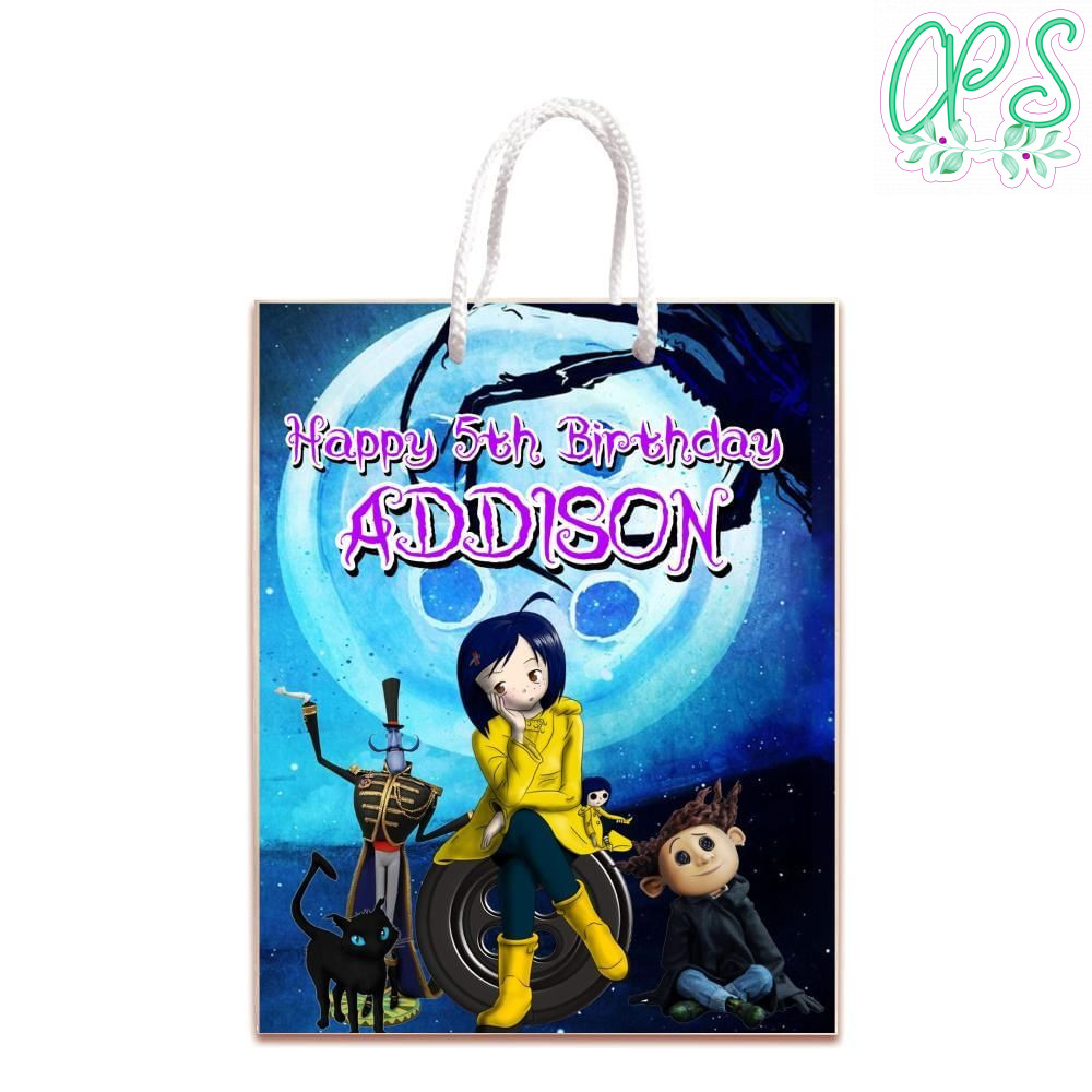 Coraline Gift Bag Label Template Printable Instant Download