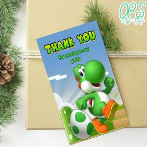 Yoshi Thank You Tag Customizable Template To Print At Home Instant Download