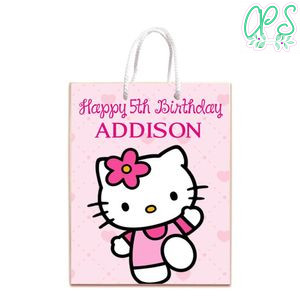 Hello Kitty Gift Bag Label Template Printable Instant Download