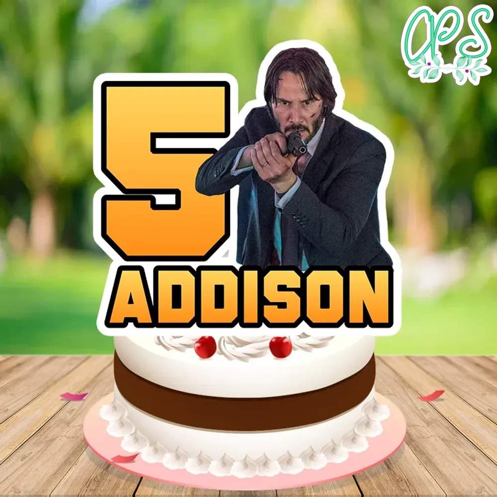 John wick Birthday Cake Topper Template Printable CustomPartyShirts