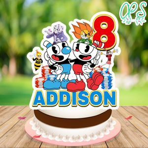 Cuphead Cake Topper Template Printable Instant Download