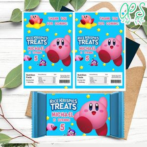 Kirby Rice Krispies Treats Template Printable Instant Download