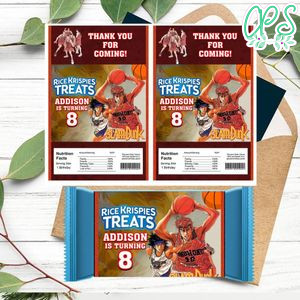 Slam dunk Rice Krispies Treats Template Printable Instant Download