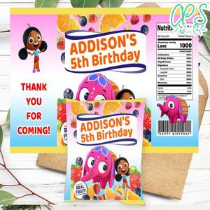 Deepa & Anoop Birthday Party Fruit Snack Bag Digital File Printable Instant Download