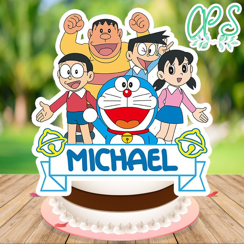 Doraemon Cake Topper Template Printable DIY CustomPartyShirts Studio