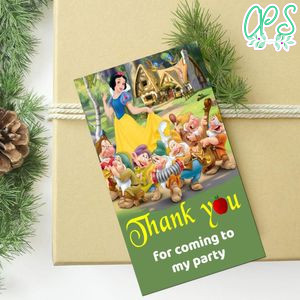 Snow White Thank You Tag Customizable Template To Print At Home Instant Download