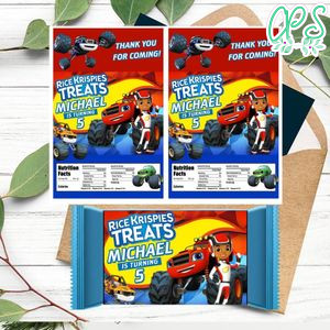 Blaze and the Monster Rice Krispies Treats Template Printable Instant Download