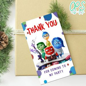Inside Out 2 Thank You Tag Customizable Template To Print At Home Instant Download